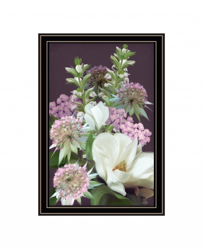 Wild For Plum Bouquet 2 Black Framed Print Wall Art HomeRoots