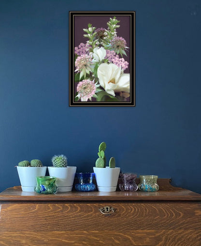 Wild For Plum Bouquet 2 Black Framed Print Wall Art HomeRoots