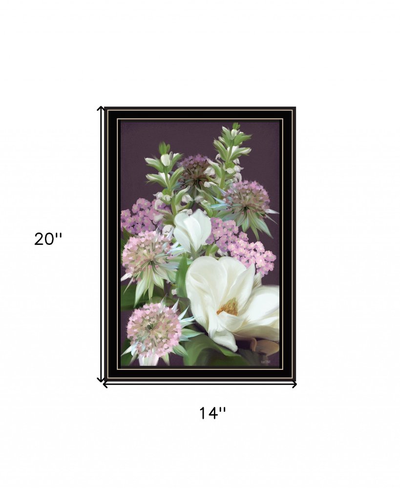 Wild For Plum Bouquet 2 Black Framed Print Wall Art HomeRoots