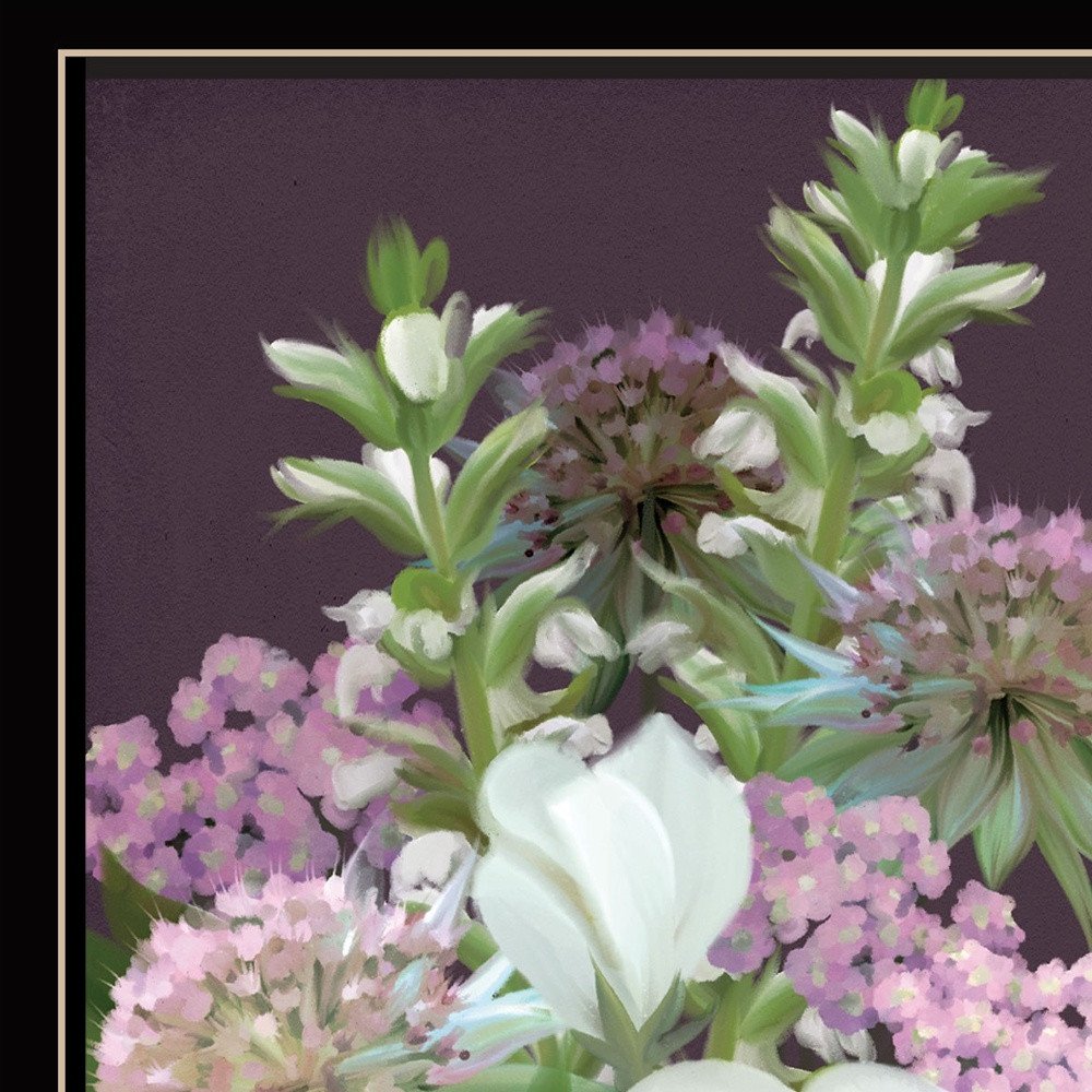 Wild For Plum Bouquet 2 Black Framed Print Wall Art HomeRoots
