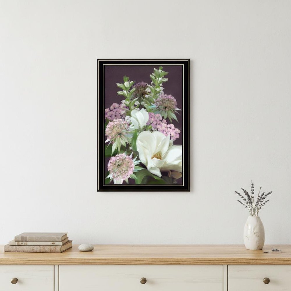 Wild For Plum Bouquet 2 Black Framed Print Wall Art HomeRoots