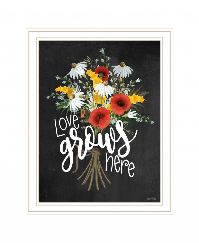 Tropical Sprig 1 White Framed Print Wall Art HomeRoots