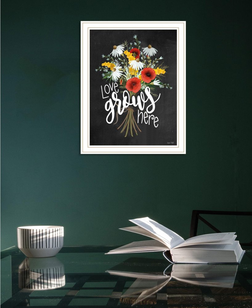 Tropical Sprig 1 White Framed Print Wall Art HomeRoots