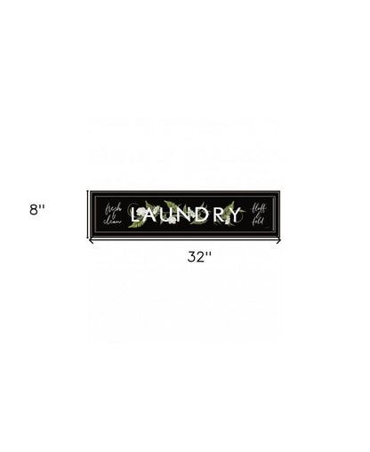 Laundry Fresh and Clean 1 Black Framed Print Bathroom Wall Art HomeRoots