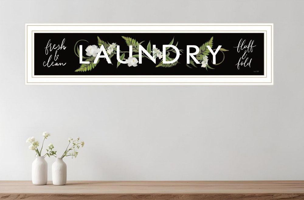Laundry Fresh and Clean 2 White Framed Print Bathroom Wall Art HomeRoots