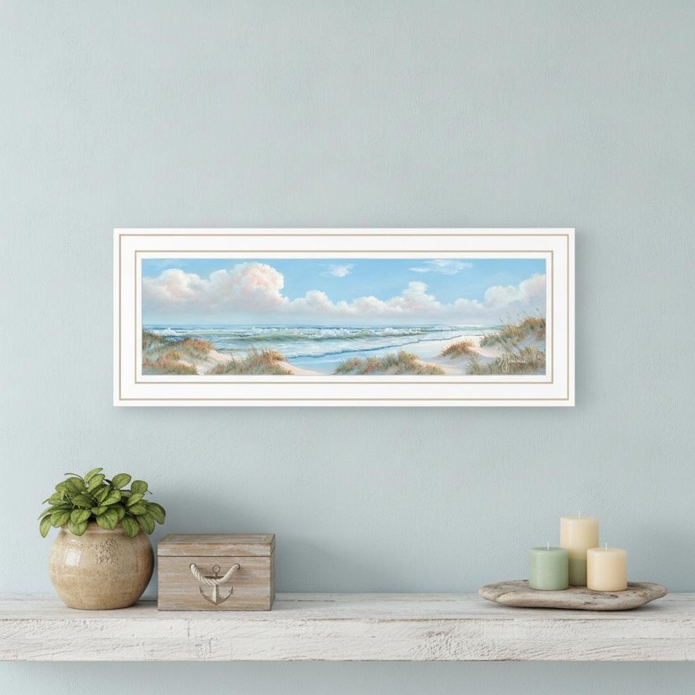 Seascape I 3 White Framed Print Wall Art HomeRoots