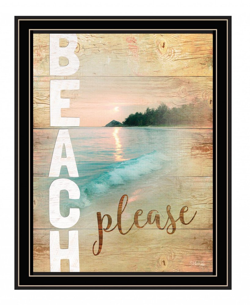 Beach Please 2 Black Framed Print Wall Art HomeRoots