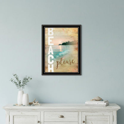 Beach Please 2 Black Framed Print Wall Art HomeRoots