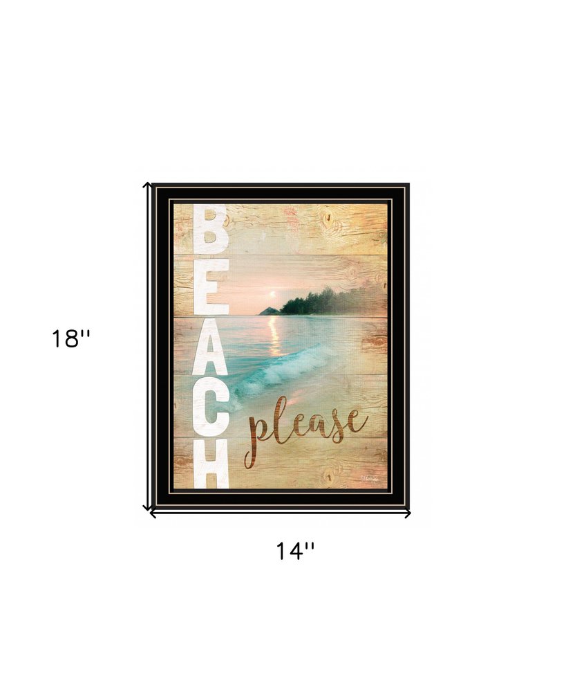 Beach Please 2 Black Framed Print Wall Art HomeRoots