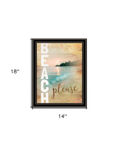 Beach Please 2 Black Framed Print Wall Art HomeRoots