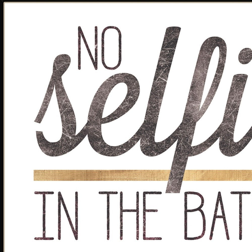 No Selfies in the Bathroom 4 Black Framed Print Bathroom Wall Art HomeRoots