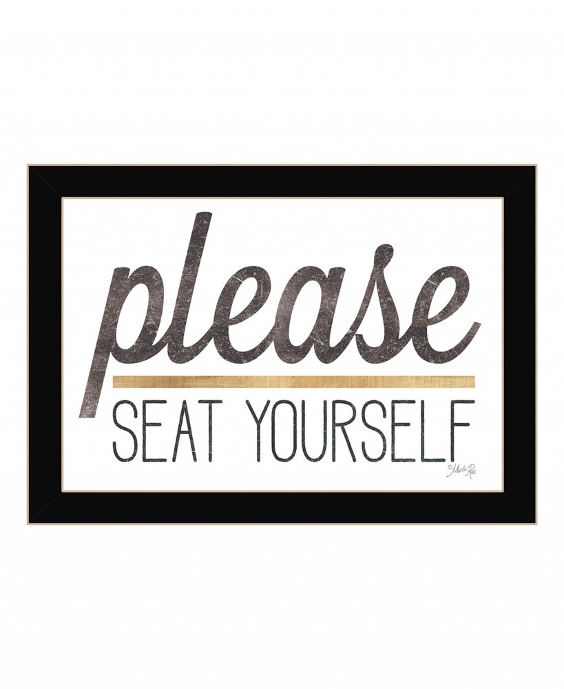Please Seat Yourself 1 Black Framed Print Wall Art HomeRoots