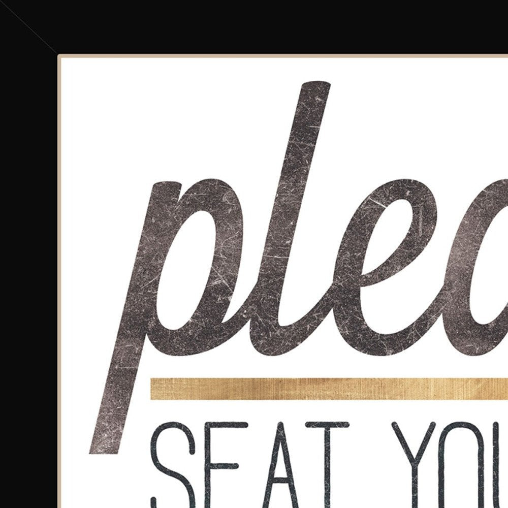 Please Seat Yourself 1 Black Framed Print Wall Art HomeRoots