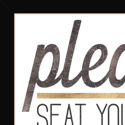 Please Seat Yourself 1 Black Framed Print Wall Art HomeRoots
