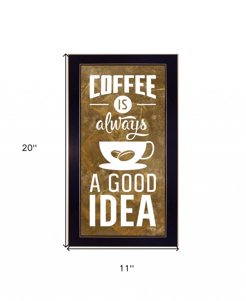 Coffee is always a Good Idea 3 Black Framed Print Wall Art — view 8