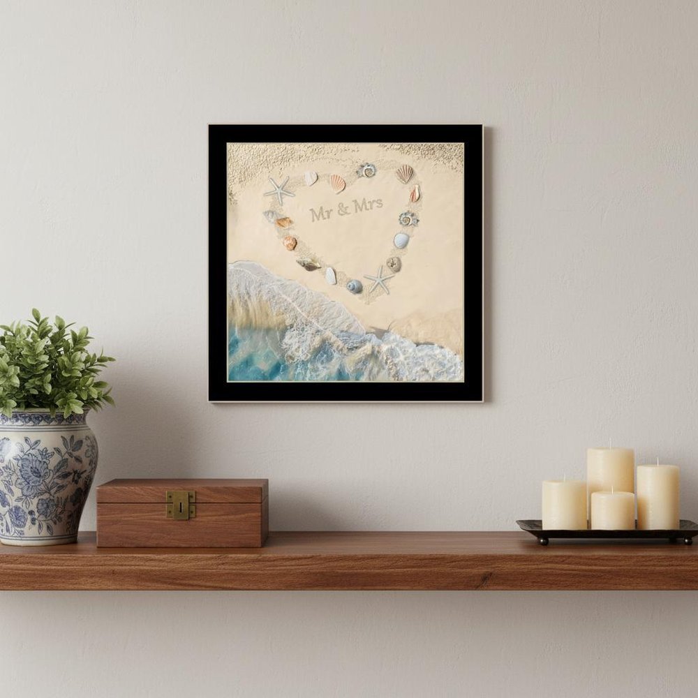 Marriage is a Beach 1 Black Framed Print Wall Art HomeRoots