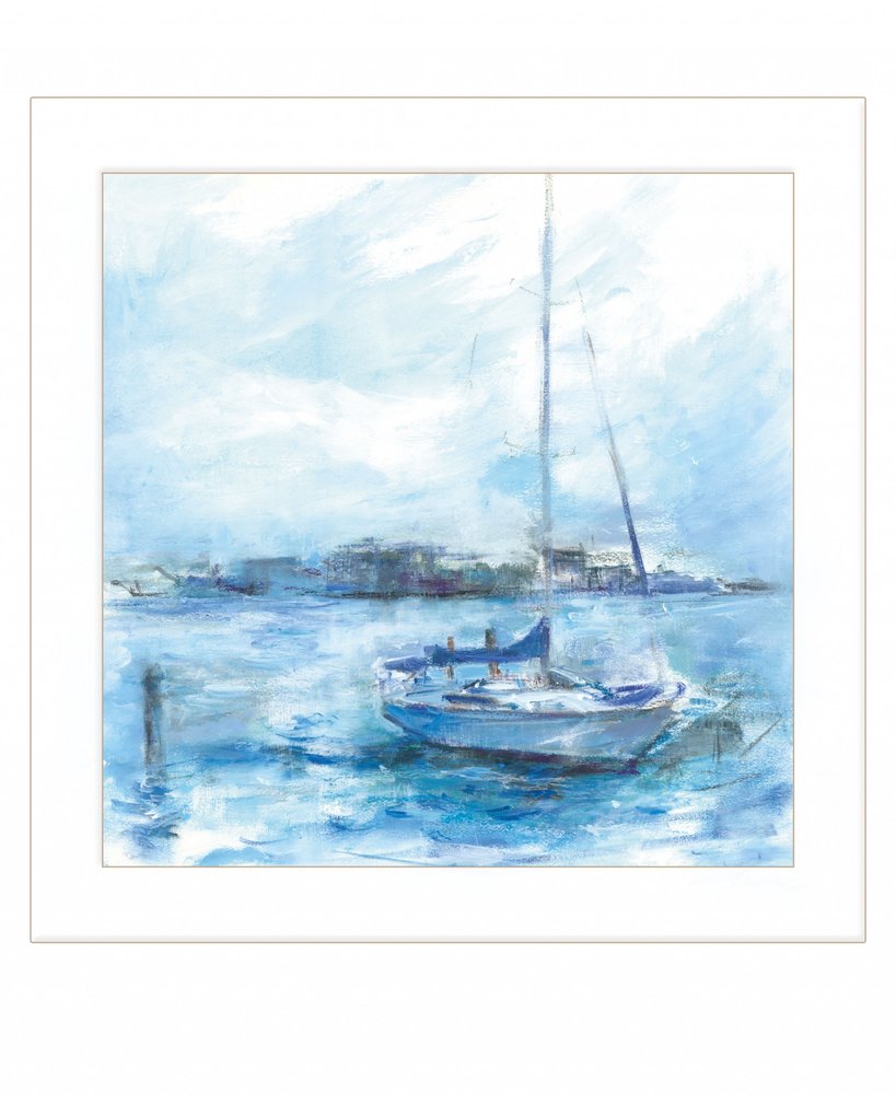 Serenity Sloop 1 White Framed Print Wall Art HomeRoots