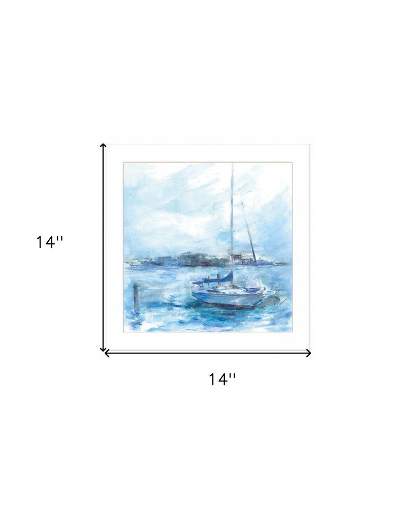 Serenity Sloop 1 White Framed Print Wall Art HomeRoots
