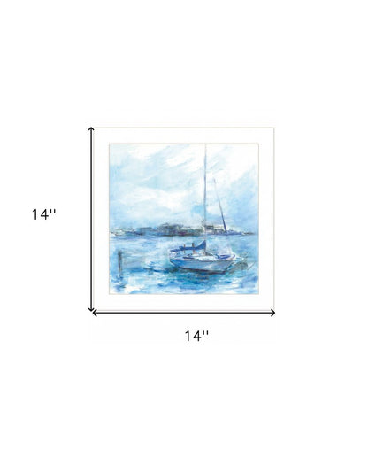 Serenity Sloop 1 White Framed Print Wall Art HomeRoots