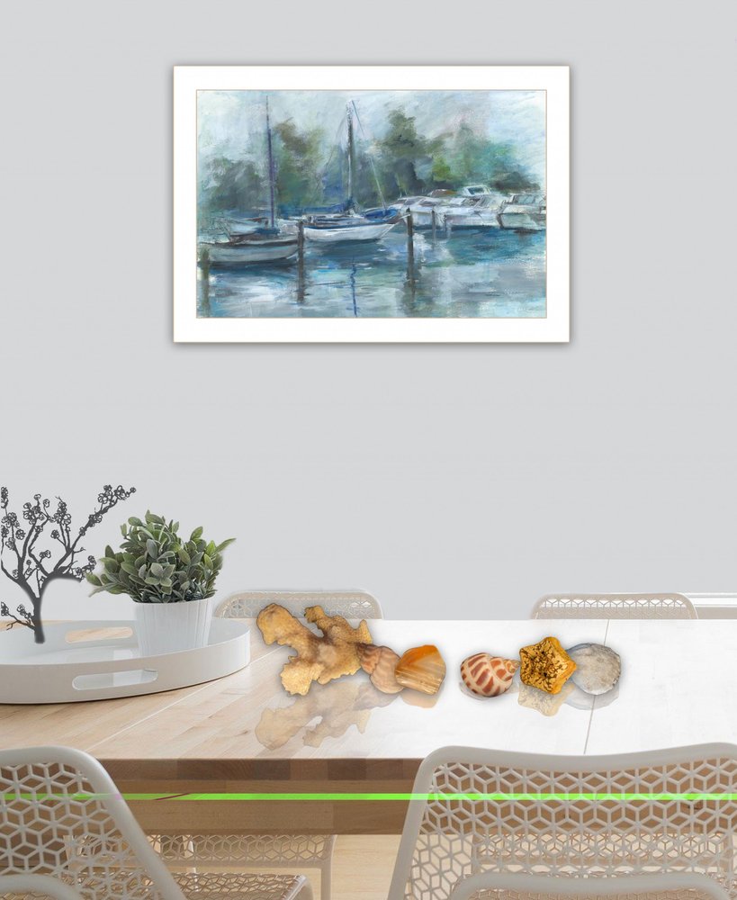 Lagoon 1 White Framed Print Wall Art HomeRoots