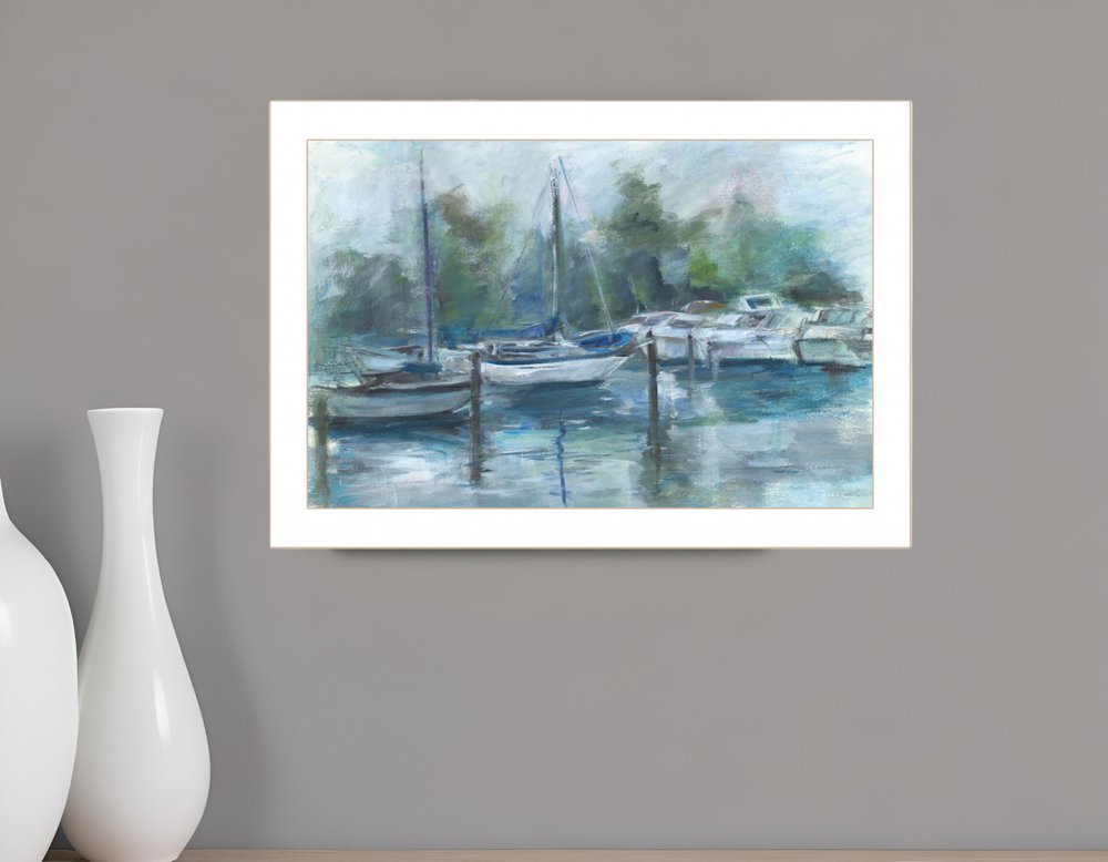 Lagoon 1 White Framed Print Wall Art HomeRoots