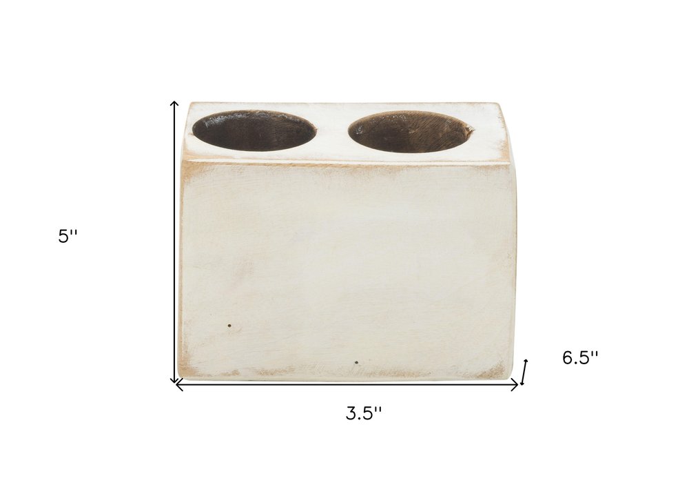 2" Wide Pillar Centerpiece Votive Candle Holder HomeRoots