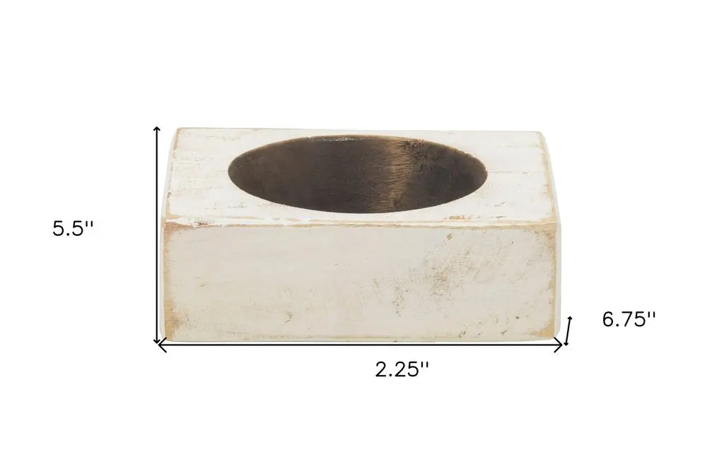 4" Wide Pillar Tabletop Pillar Candle Holder HomeRoots