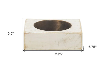 4" Wide Pillar Tabletop Pillar Candle Holder HomeRoots