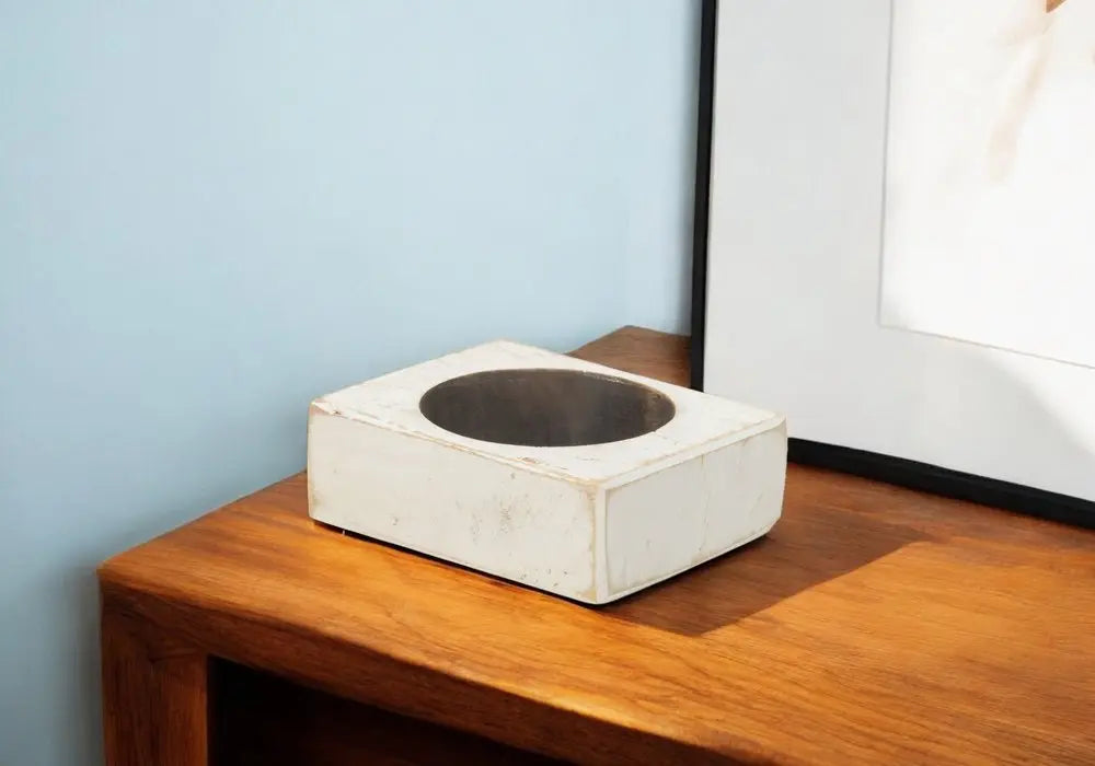 4" Wide Pillar Tabletop Pillar Candle Holder HomeRoots