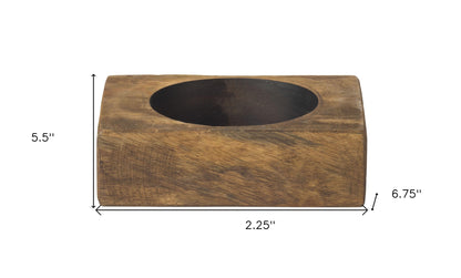 4" Wide Pillar Tabletop Pillar Candle Holder