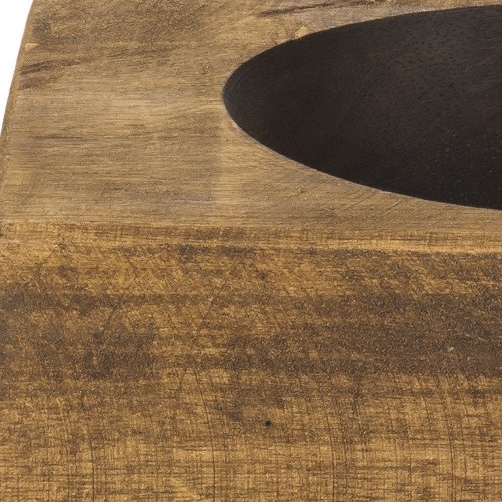 4" Wide Pillar Tabletop Pillar Candle Holder HomeRoots