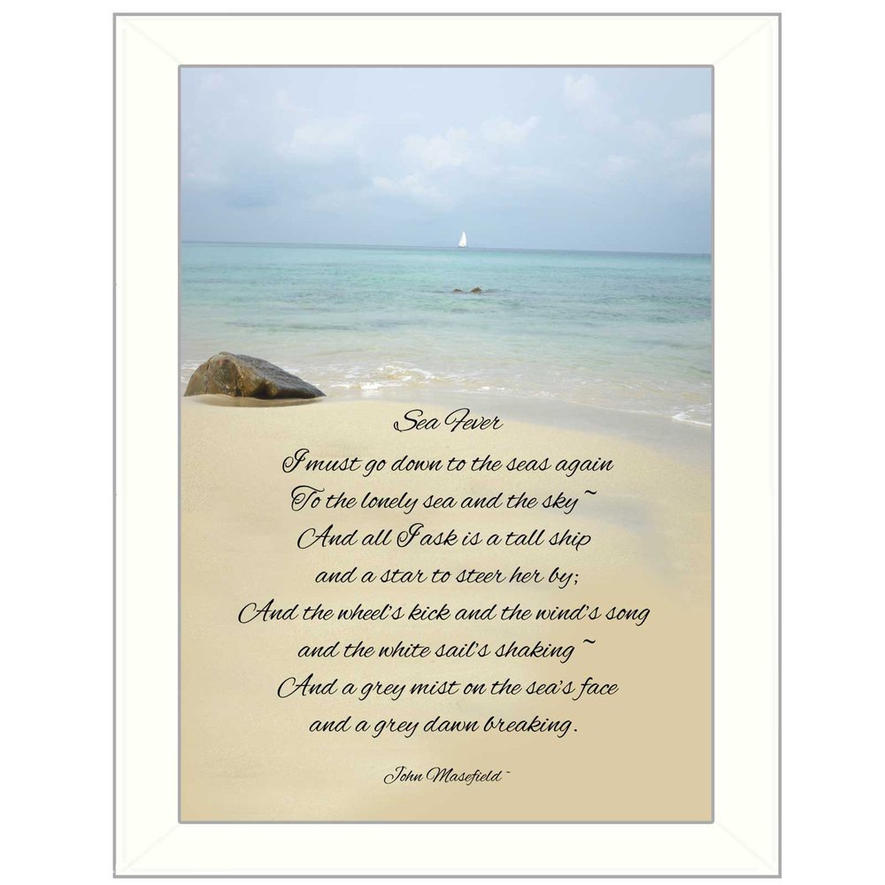 Sea Fever White Framed Print Wall Art HomeRoots