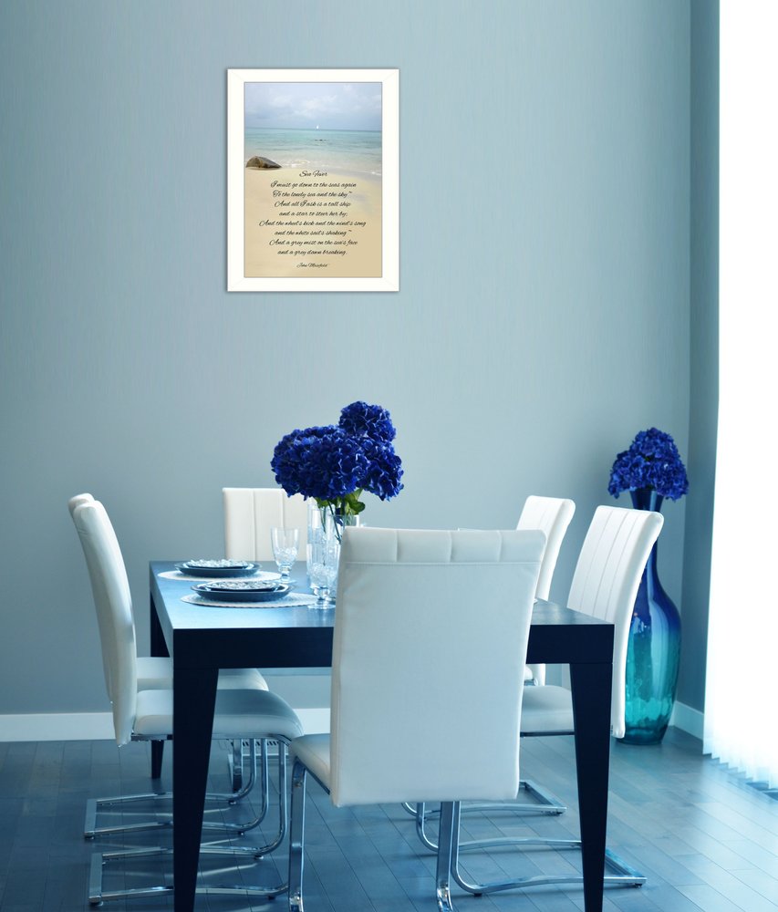 Sea Fever White Framed Print Wall Art HomeRoots
