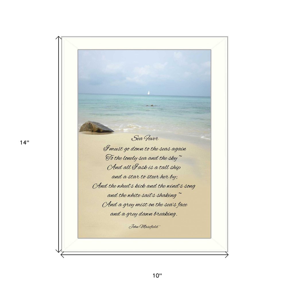 Sea Fever White Framed Print Wall Art HomeRoots