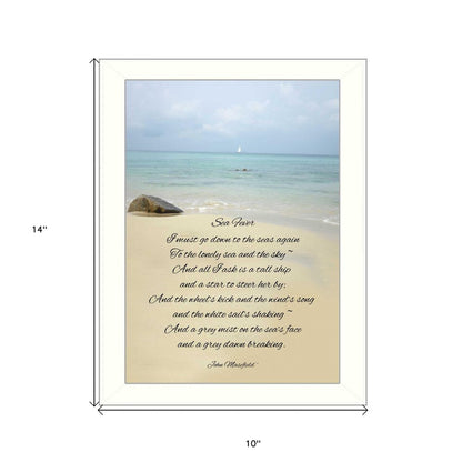Sea Fever White Framed Print Wall Art HomeRoots