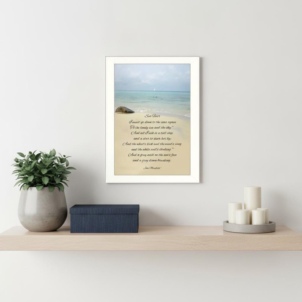 Sea Fever White Framed Print Wall Art HomeRoots