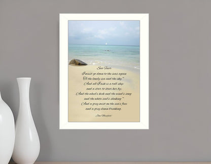 Sea Fever White Framed Print Wall Art HomeRoots