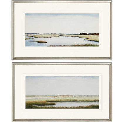 Set Of Two Marshlands Silver Print Wall Art HomeRoots