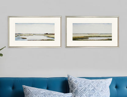 Set Of Two Marshlands Silver Print Wall Art HomeRoots