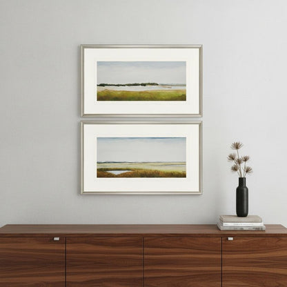 Set Of Two Marshlands II Framed Silver Framed Print Wall Art HomeRoots