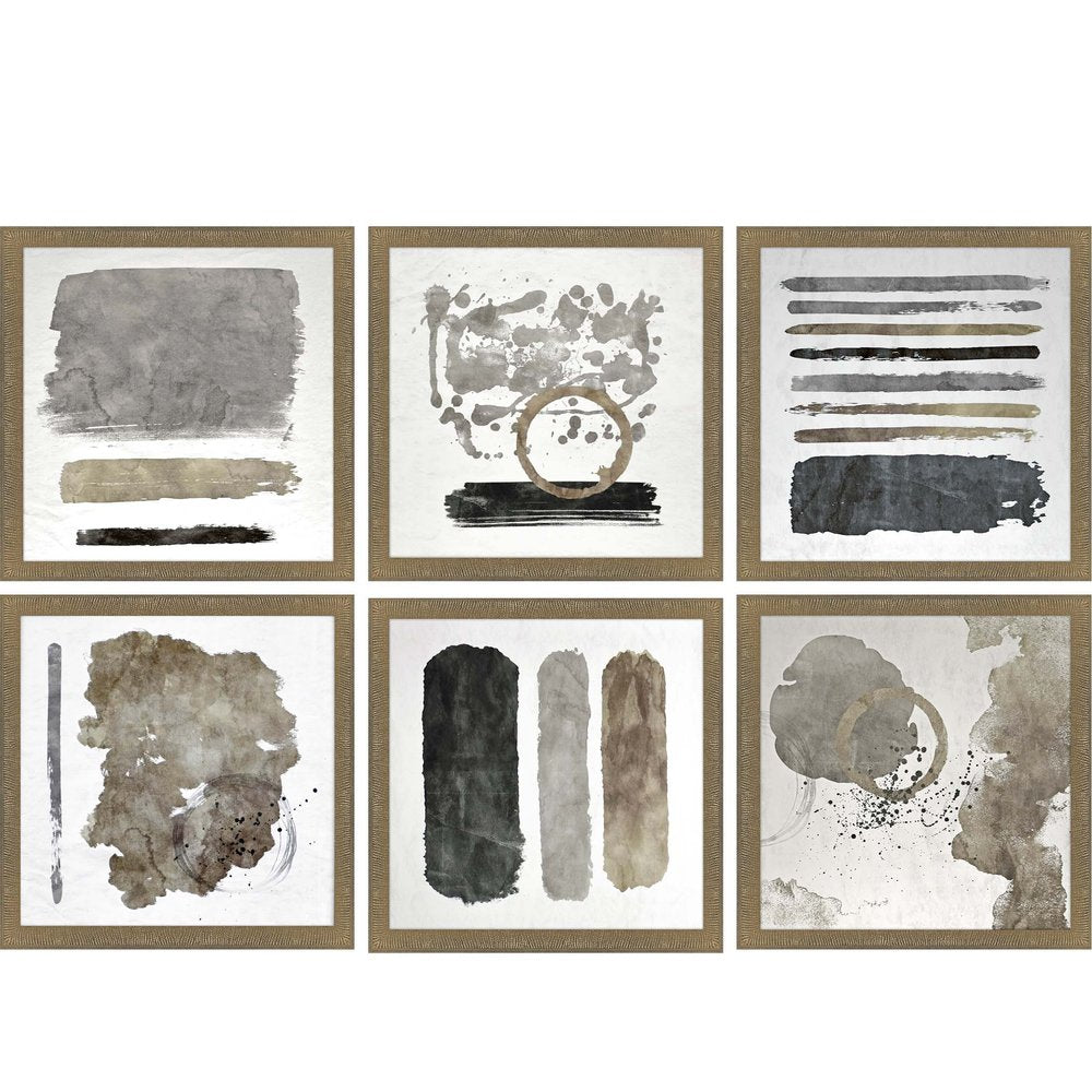 Set of Six City Loft Gold Framed Print Wall Art HomeRoots
