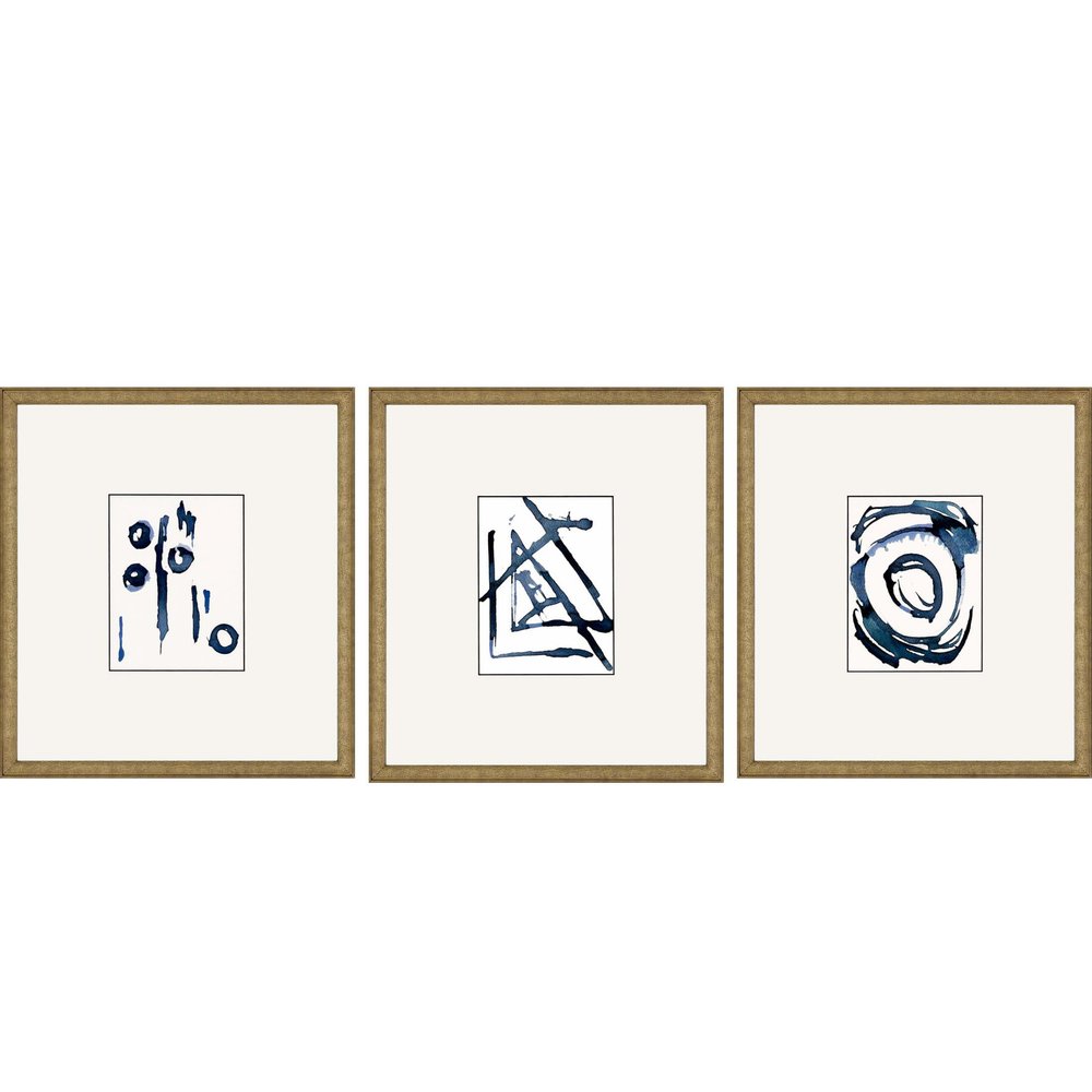 Set Of Three Mayhem I Gold Framed Print Wall Art HomeRoots