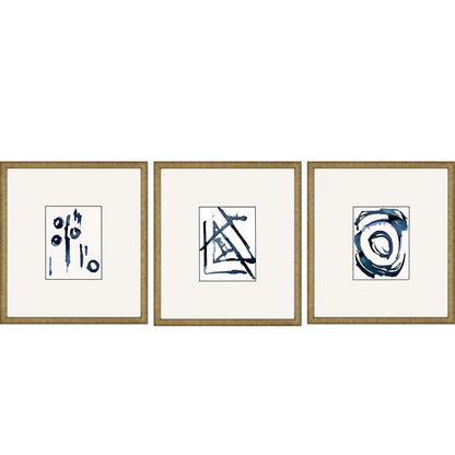Set Of Three Mayhem I Gold Framed Print Wall Art HomeRoots