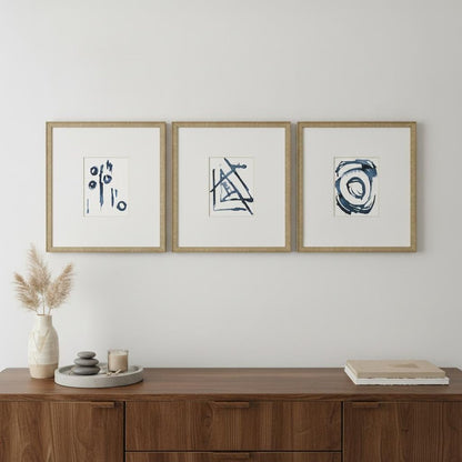 Set Of Three Mayhem I Gold Framed Print Wall Art HomeRoots