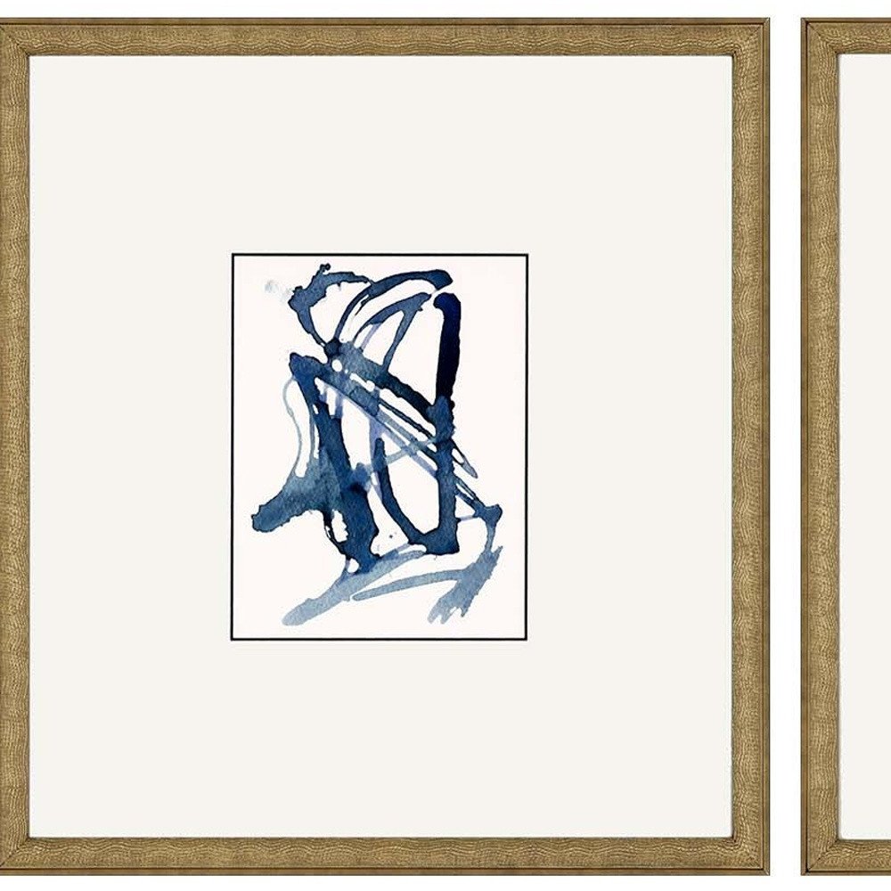 Set Of Three Mayhem II Framed Art Gold Picture Frame Print Wall Art HomeRoots