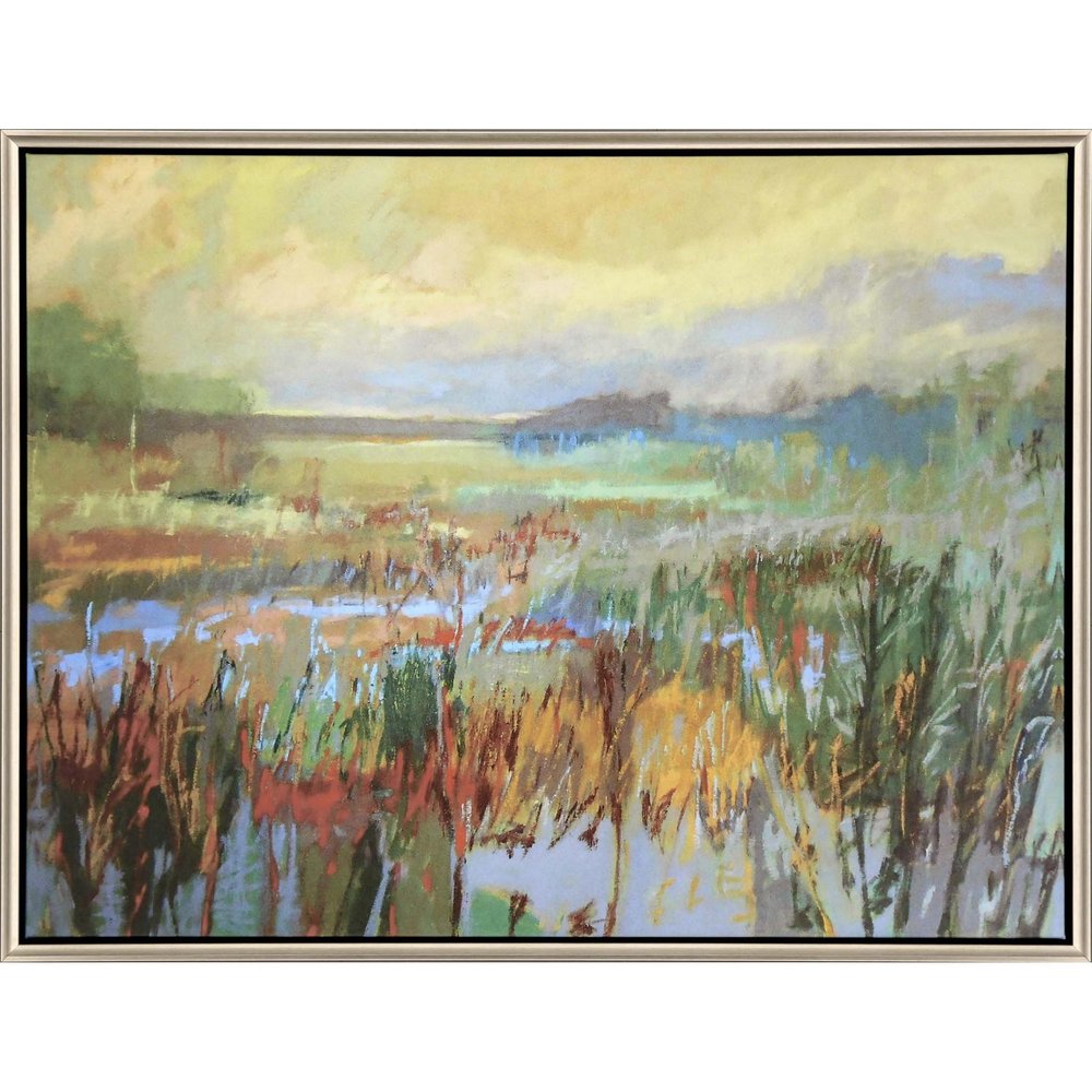 Marsh in May Canvas Silver Floater Frame Print Wall Art HomeRoots