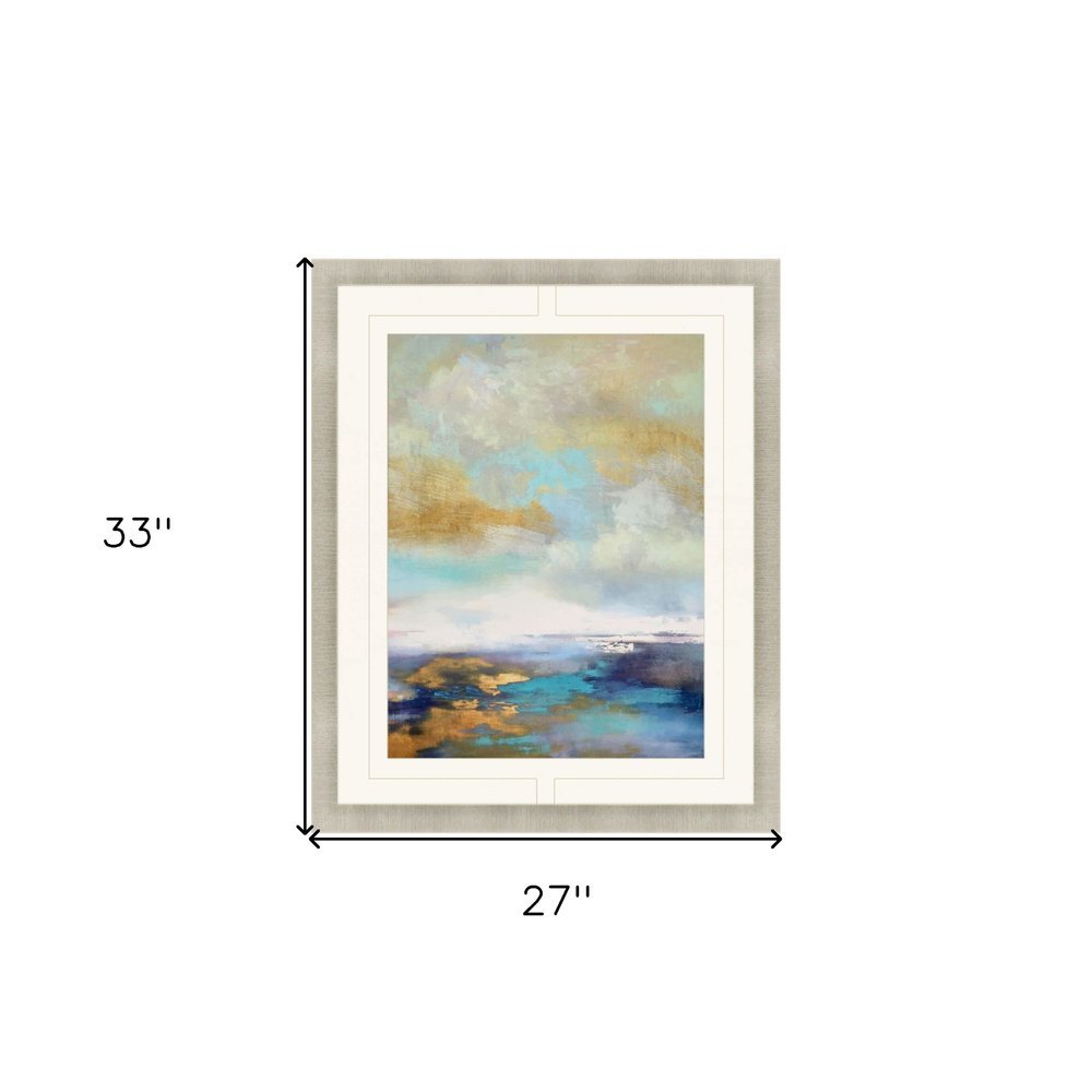 Iridescence Framed Art Gold Picture Frame Print Wall Art HomeRoots