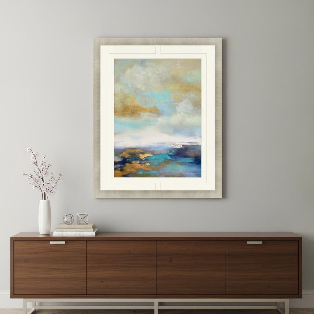 Iridescence Framed Art Gold Picture Frame Print Wall Art HomeRoots