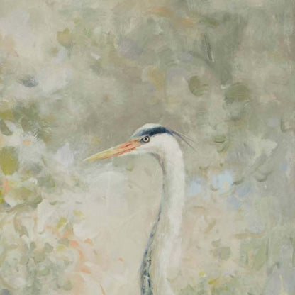 Set Of Two Wading Heron Canvas Silver Floater Frame Print Wall Art HomeRoots