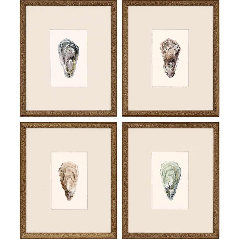 Set Of Four Ocean Blades Gold Framed Print Wall Art HomeRoots